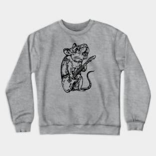 SEEMBO Mouse Playing Guitar Guitarist Musician Music Band Crewneck Sweatshirt